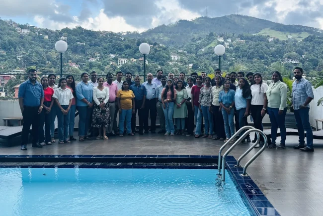 Kandy Consulting Group members at the enumerator training for Value Chain Development for the Tea Sector project